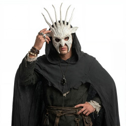 White Voodoo Demon Horns Mask