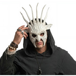 White Voodoo Demon Horns Mask