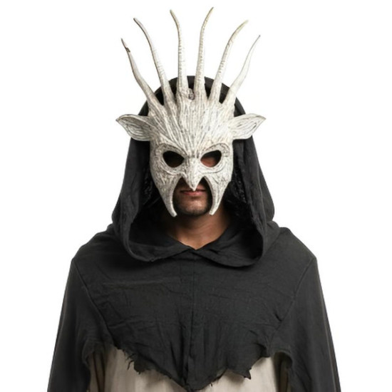 White Voodoo Demon Horns Mask