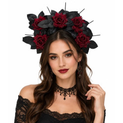Black Gothic Floral Headband