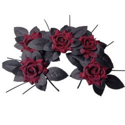 Black Gothic Floral Headband