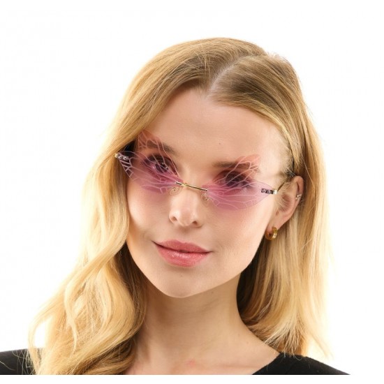 Pink Butterfly Wing Sunglasses