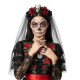 Skull Rose Veil Headband
