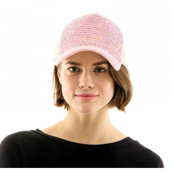 Pink Rhinestone BCA Baseball Hat