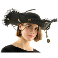 Deluxe Pirate Hat with Chains