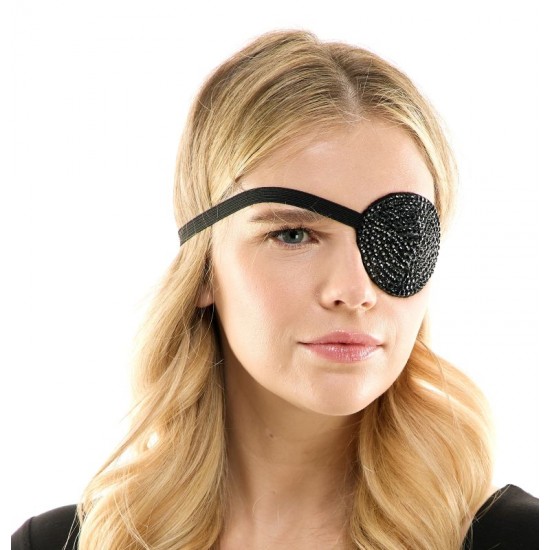 Black Rhinestone Eye Patch Black Rhinestone Eye Patch