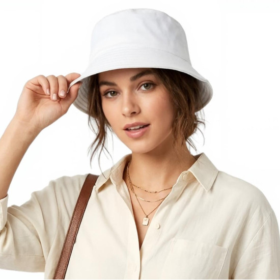 White Bucket Hat