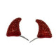 Red Rhinestone Clip On Horns Red Rhinestone Clip On Horns