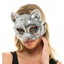 Silver Mirror Cat Mask