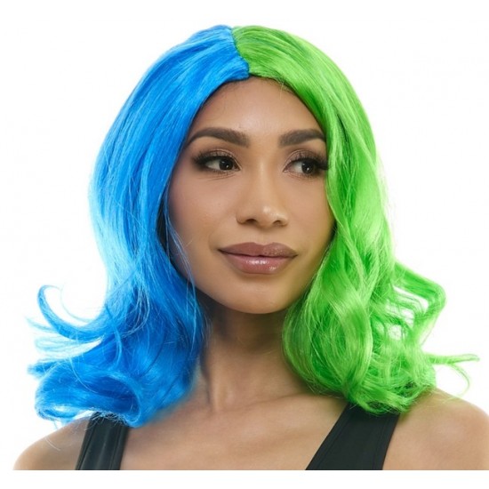 Blue and Green Wig