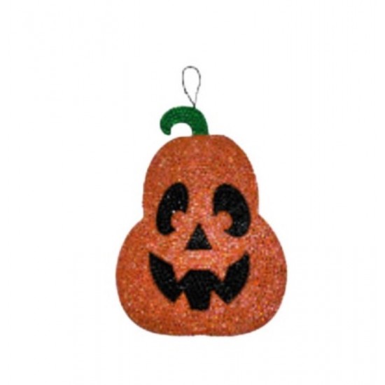 Rhinestone Pumpkin Face Décor