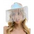 White Iridescent Fringe Cowboy Hat