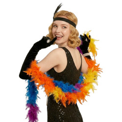 Rainbow Feather Boa - 70g