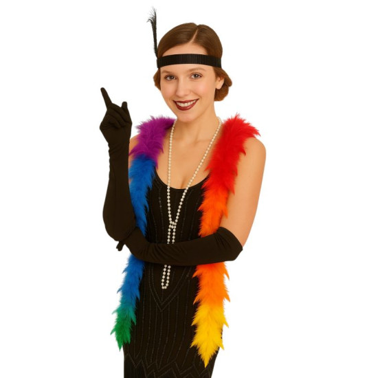 Rainbow Feather Boa - 70g