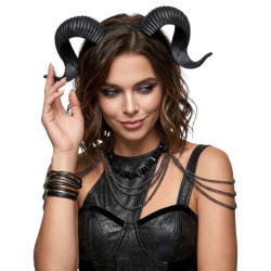 Black Ram Horn Headband