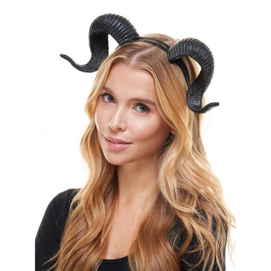 Black Ram Horn Headband