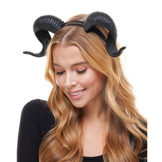 Black Ram Horn Headband