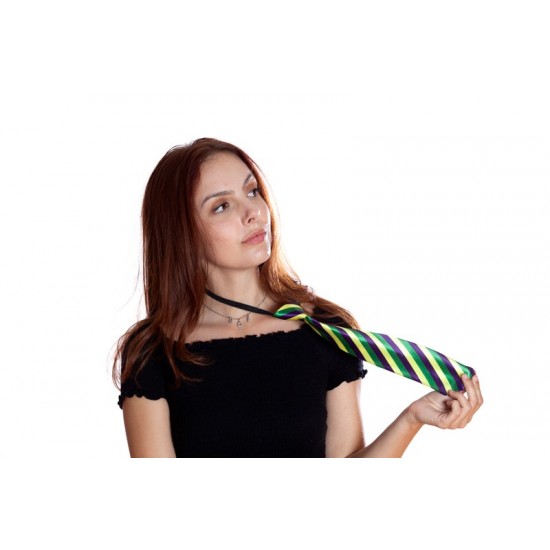Mardi Gras Striped Tie