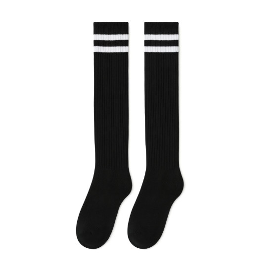 Black Knee High Striped Socks