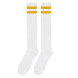 Gold Knee High Striped Socks
