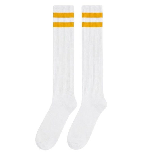 Gold Knee High Striped Socks