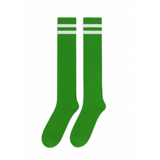 Green Knee High Striped Socks