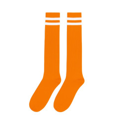 Orange Knee High Striped Socks
