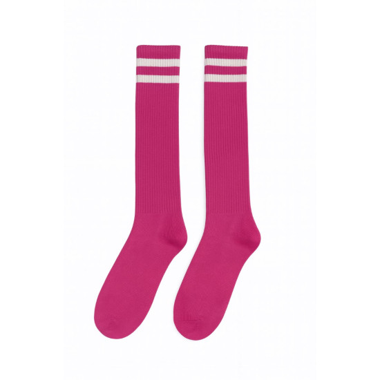Pink Knee High Striped Socks Pink Knee High Striped Socks