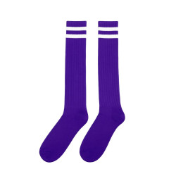 Purple Knee High Striped Socks Purple Knee High Striped Socks