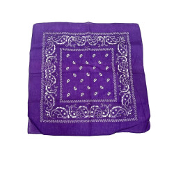 Purple Paisley Bandana 20x20in Purple Paisley Bandana 20x20in