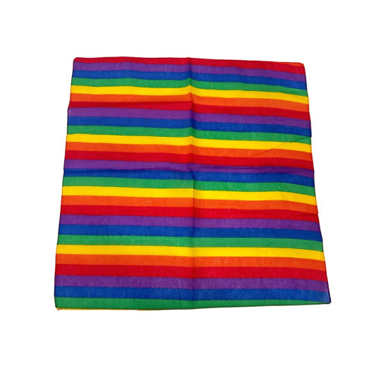 Rainbow Paisley Bandana 20x20in