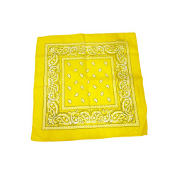 Yellow Paisley Bandana 20x20in