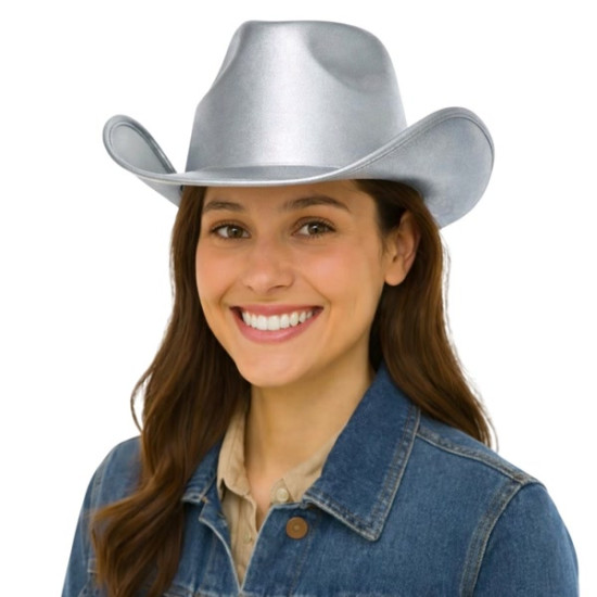 Silver Cowboy Hat