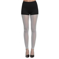 Adult Silver Footless Tights