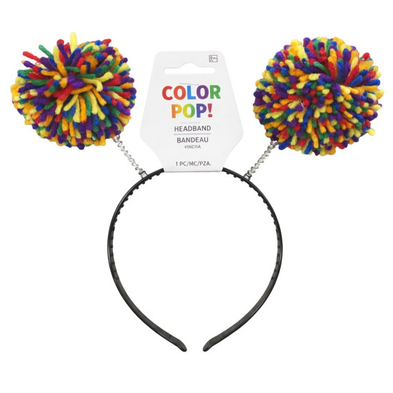 Rainbow Pom-pom Head Bopper