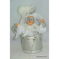 Sequin Jester Doll in Drum Sequin Jester Doll in Drum