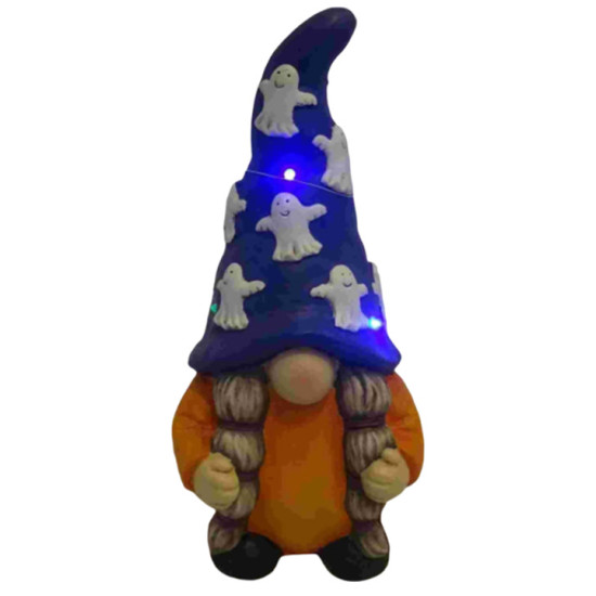 Light-Up Halloween Ghost Gnome Light-Up Halloween Ghost Gnome