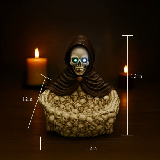 Light-Up Grim Reaper Skull Bowl Light-Up Grim Reaper Skull Bowl
