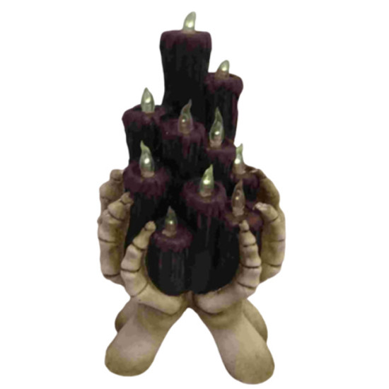 Light-Up Candle Cluster With Hands Light-Up Candle Cluster With Hands