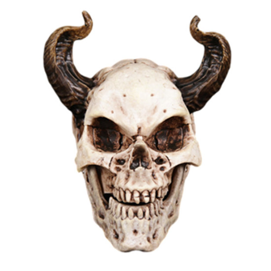Skull with horns - Bone color