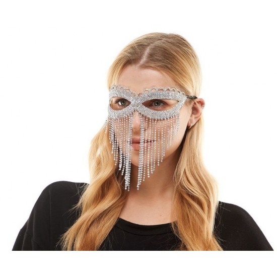 Crystal Fringe Mask