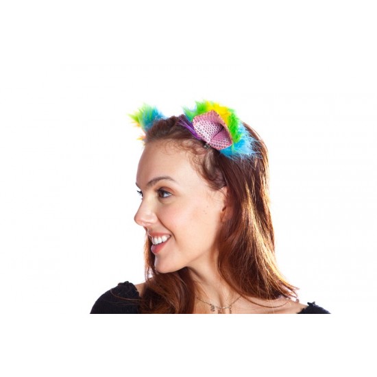 Rainbow Sequin Cat Ears Clips
