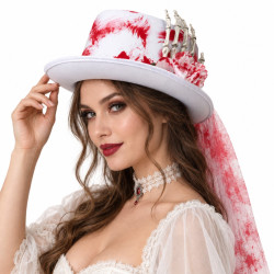 Bloody White Top Hat
