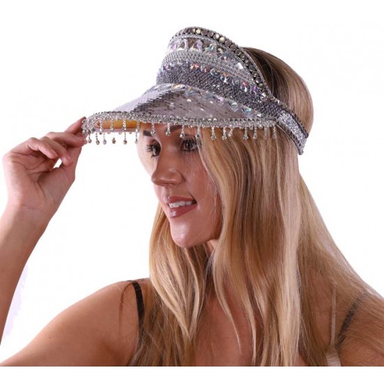 Silver Sequin Visor Hat Silver Sequin Visor Hat