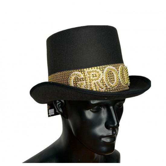 Gold Groom Top Hat