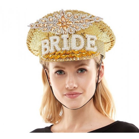 Bride Gold Captain Hat Bride Gold Captain Hat