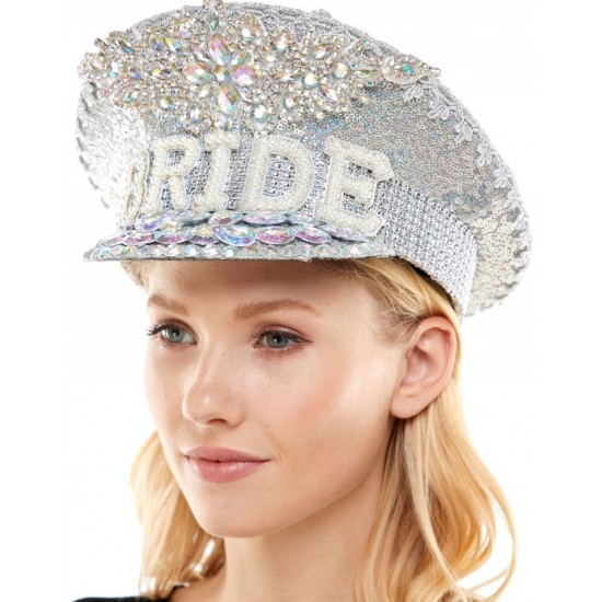 Bride Silver Captain Hat