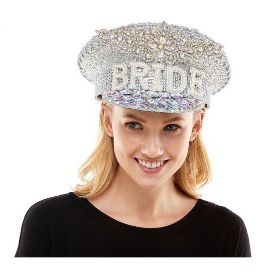 Bride Silver Captain Hat