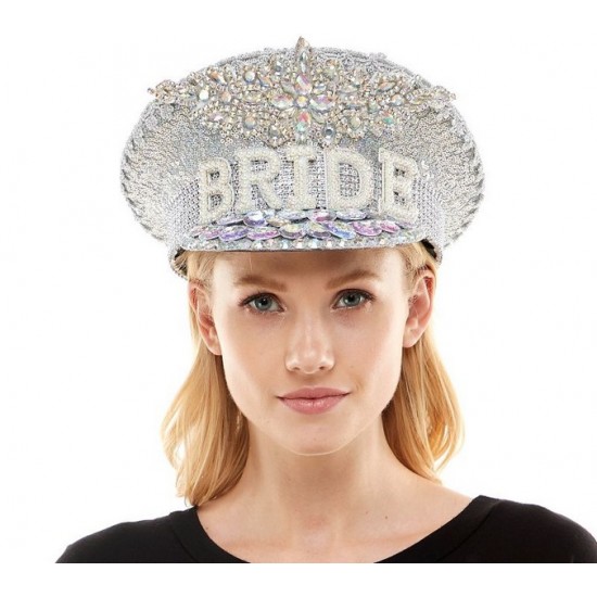 Bride Silver Captain Hat