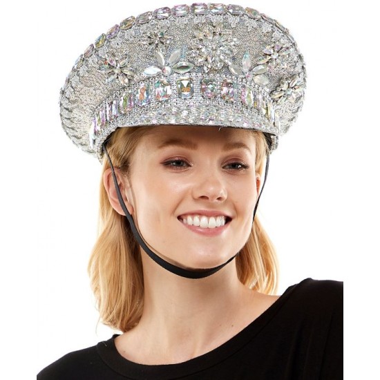 Silver Crystal Captain Hat